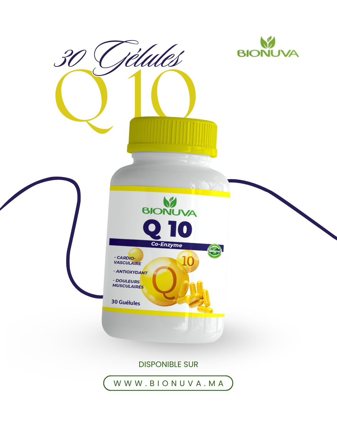 BIONUVA COENZYME Q10 • Antioxydant & Énergie Cellulaire • 60 Gélules