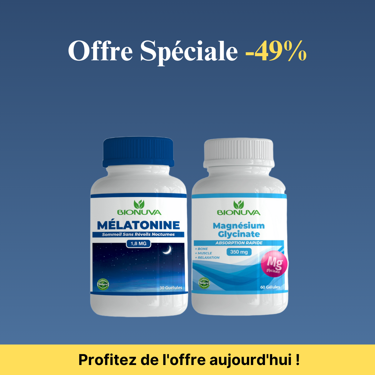 BIONUVA MÉLATONIN + MAGNÉSIUM GLYCINATE