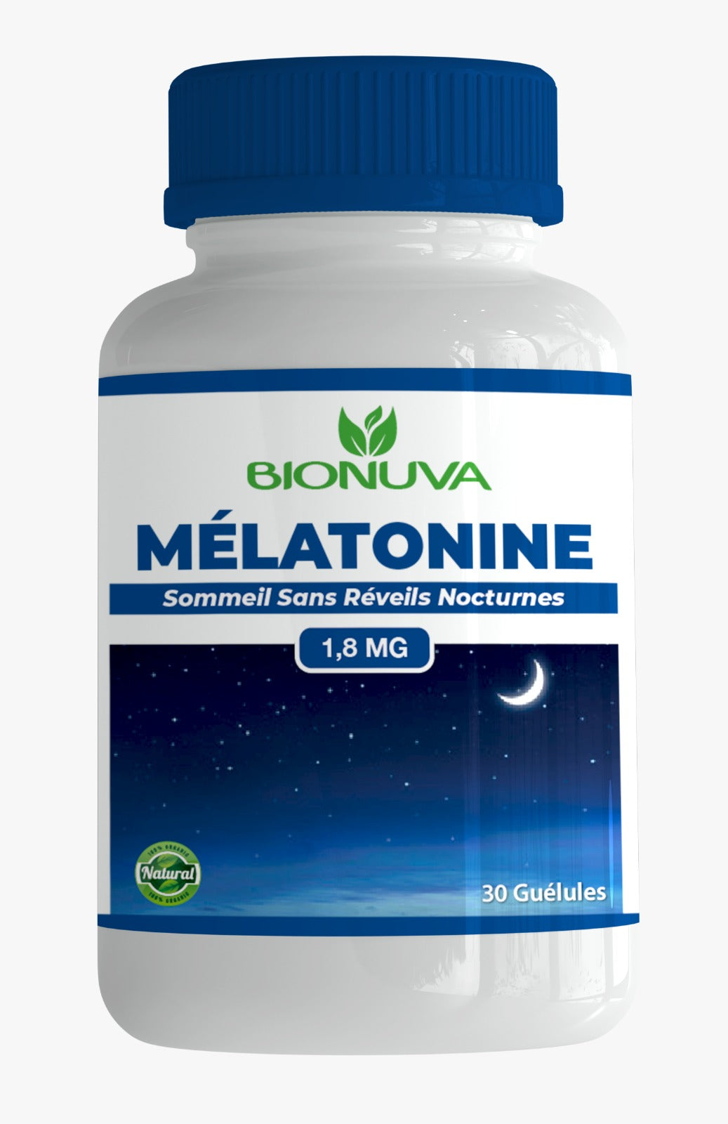 BIONUVA MÉLATONINE • Endormissement Rapide & Sommeil Réparateur • 60 Gélules