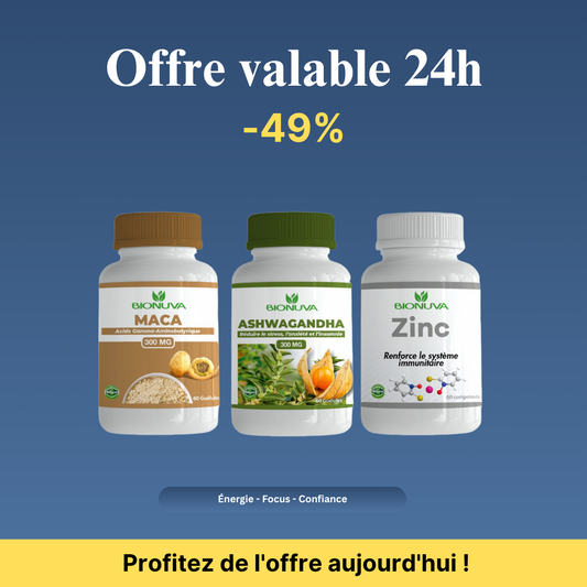 PACK BIONUVA Zinc + Ashwagandha + Maca