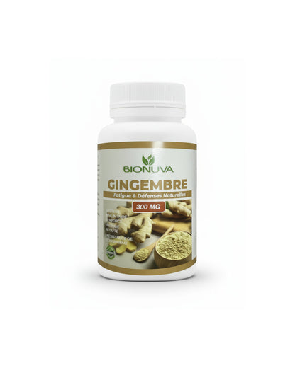 Gingembre Bionuva 300mg – Digestion, Énergie & Immunité (60 gélules)