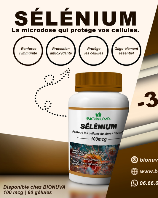 BIONUVA SÉLÉNIUM • Antioxydant & Soutien Thyroïdien • 60 Gélules