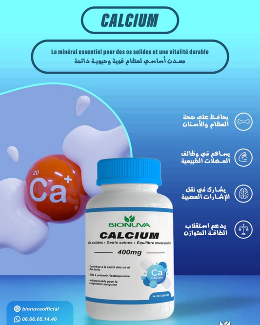 BIONUVA CALCIUM • Ossature Forte & Fonction Musculaire • 60 Gélules