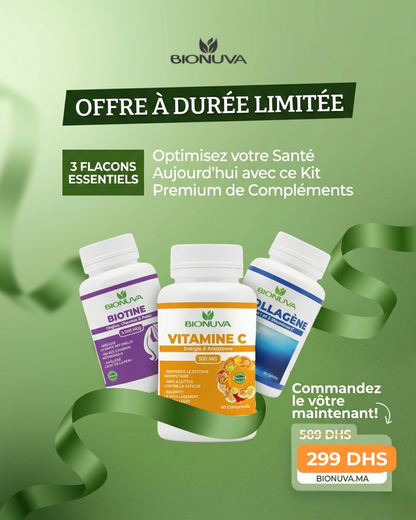 Pack Beauté Ultime (Biotine + Collagène + Vitamine C)