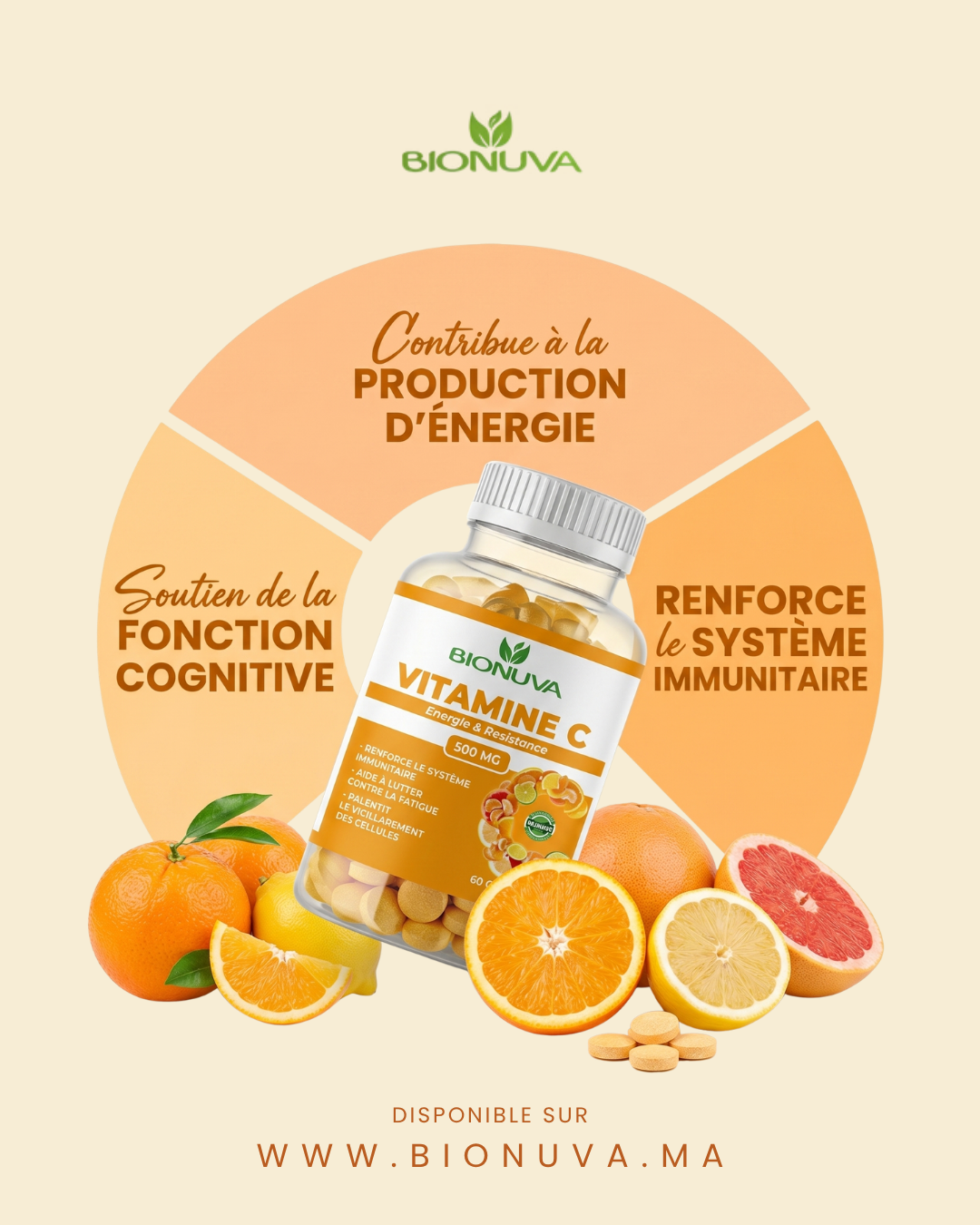 BIONUVA VITAMINE C 60 COMPRIMÉS