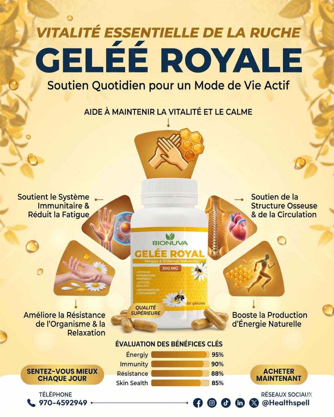 BIONUVA GELÉE ROYALE 60 GÉLULES