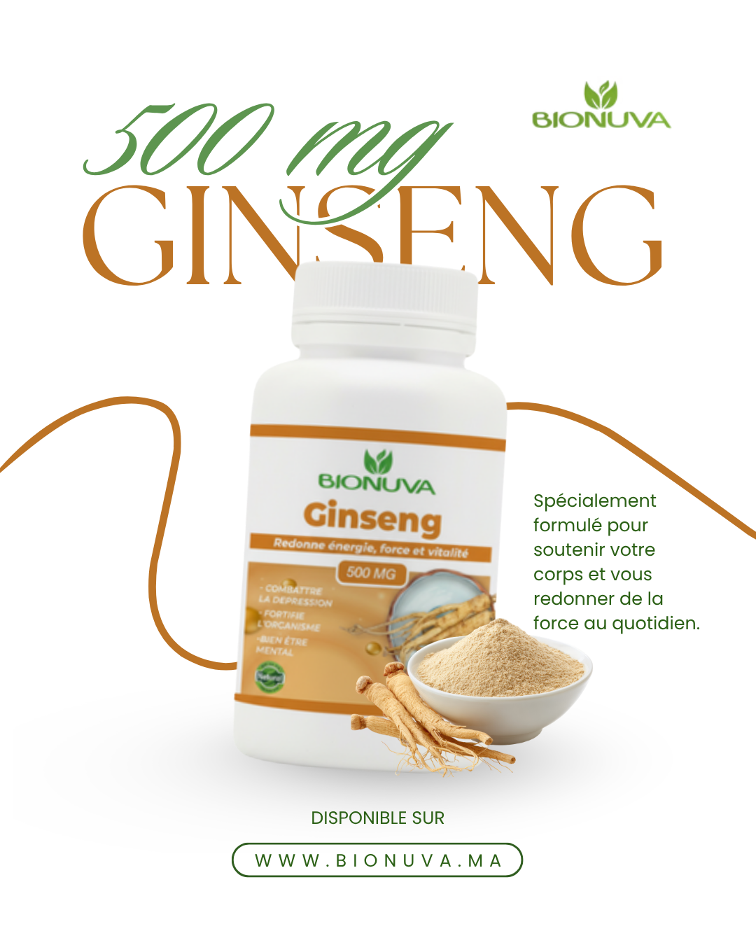 BIONUVA GINSENG 60 GÉLULES