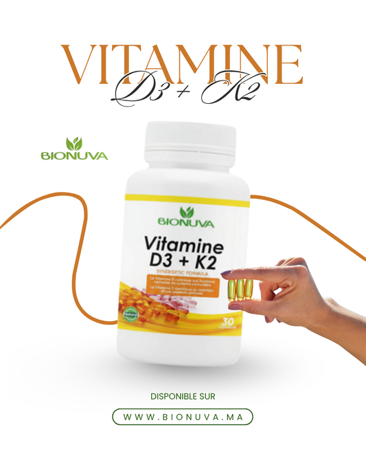 BIONUVA VITAMINE D3+K2 30 CAPSULES