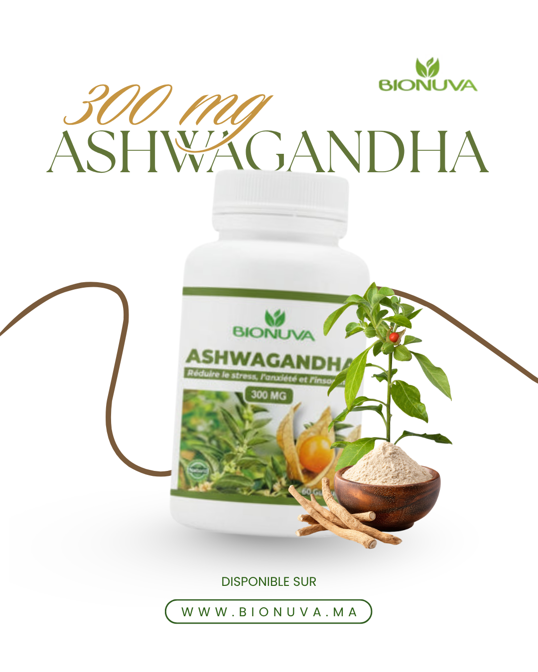 BIONUVA ASHWAGANDHA 60 GÉLULES