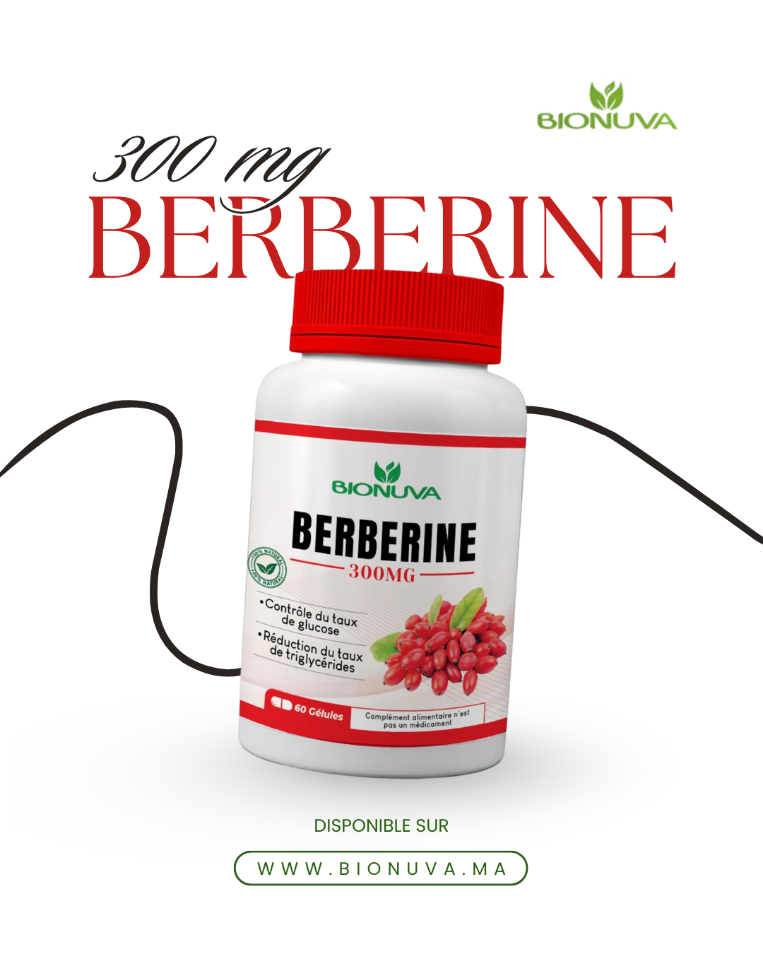 BIONUVA BERBÉRINE • Équilibre Glycémique & Métabolisme • 60 Gélules
