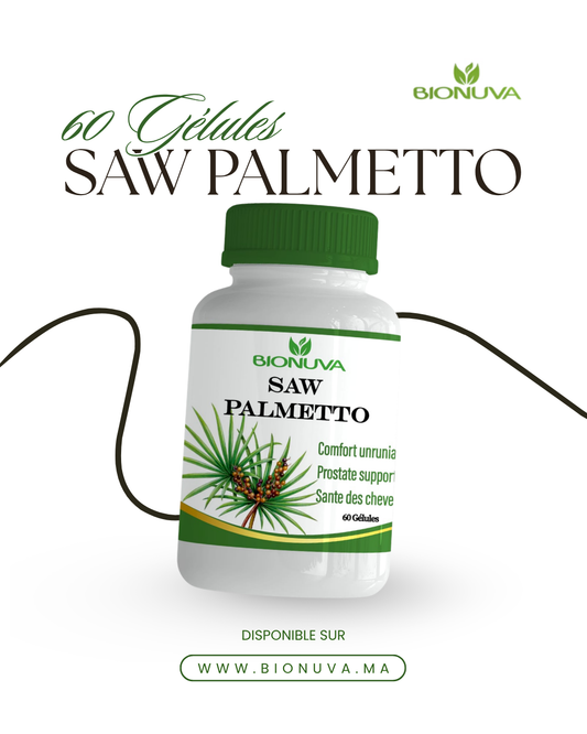 BIONUVA SAW PALMETTO • Confort Urinaire & Prostate • 60 Gélules