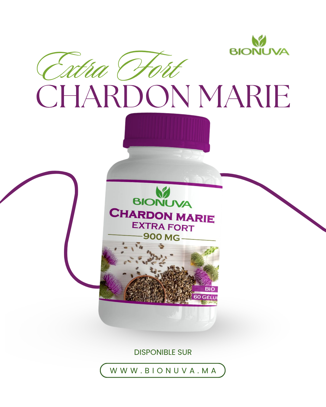 BIONUVA CHARDON MARIE • Détoxification & Protection Hépatique • 60 Gélules