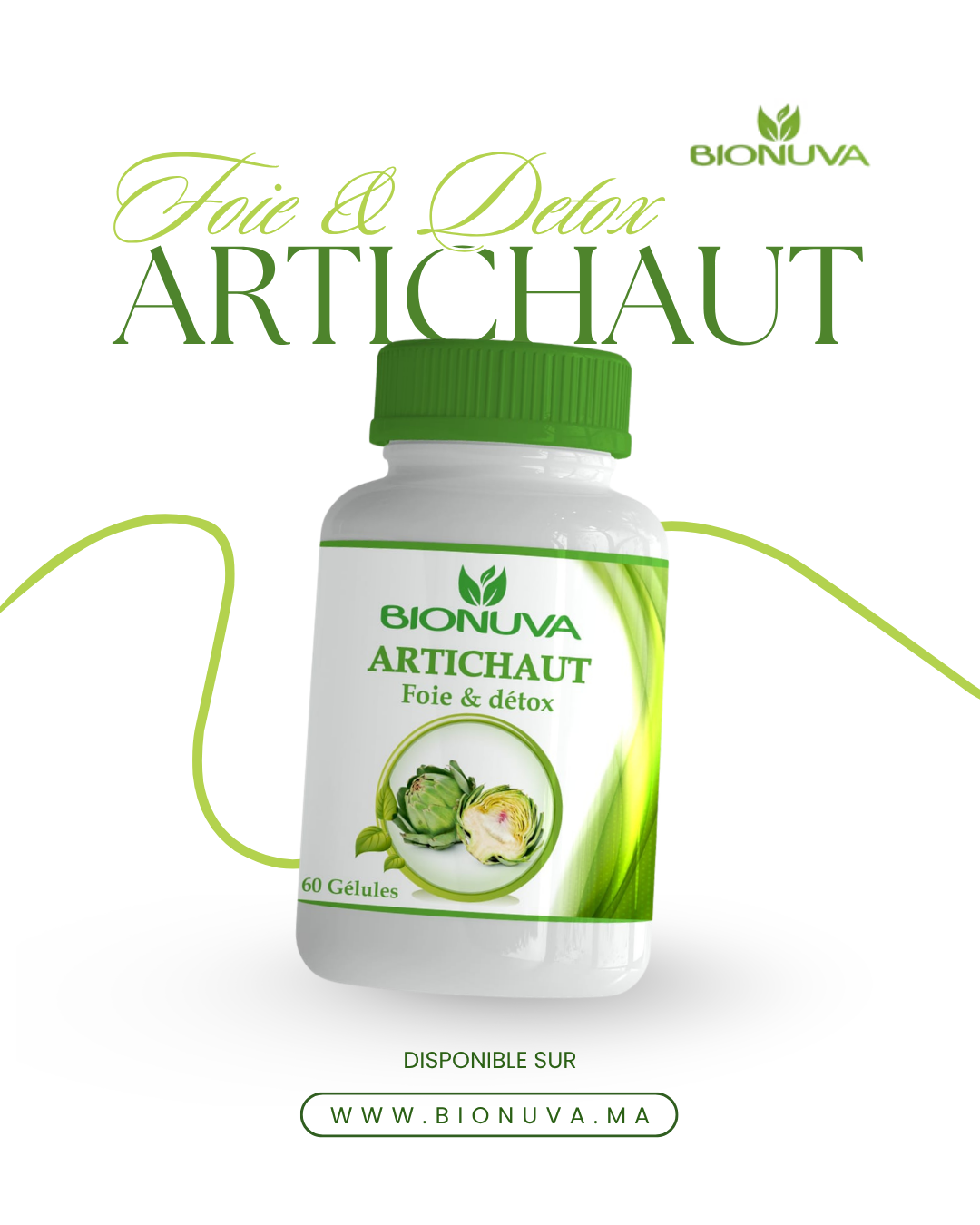 BIONUVA ARTICHAUT • Détox Foie & Digestion • 60 Gélules