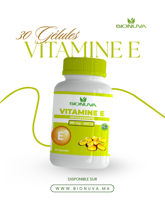 BIONUVA VITAMINE E • Protection Antioxydante & Beauté de la Peau • 60 Gélules