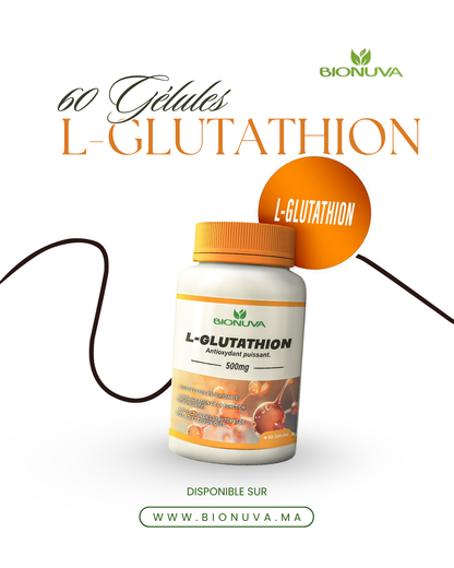 BIONUVA L-GLUTATHION • Antioxydant Puissant & Détox • 60 Gélules