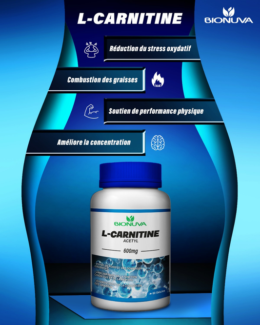 BIONUVA L-CARNITINE • Brûleur de Graisses & Énergie Continue • 60 Gélules