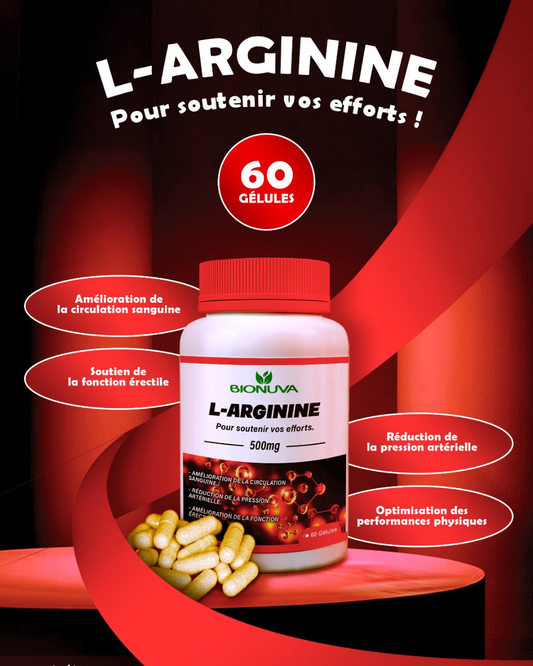 BIONUVA L-ARGININE • Performance & Circulation • 60 Gélules
