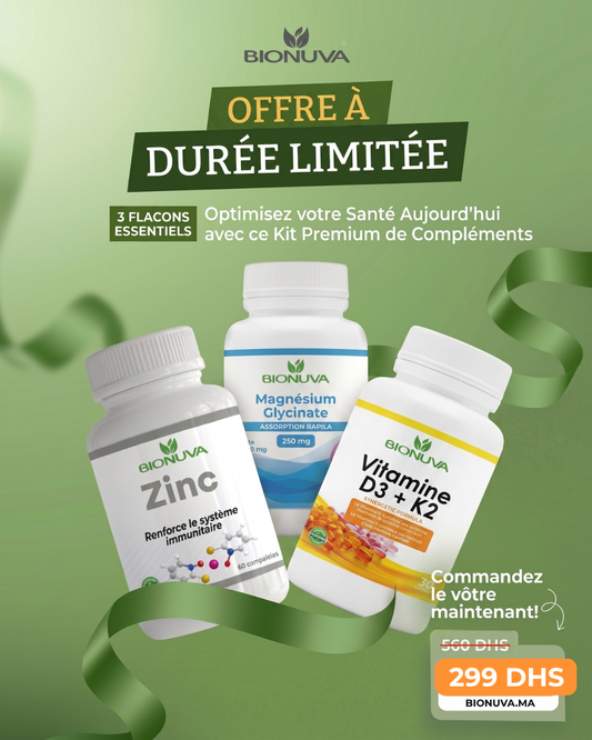Pack Forme - MAGNESIUM GLYCINATE +VITAMINE D3K2 + ZINC