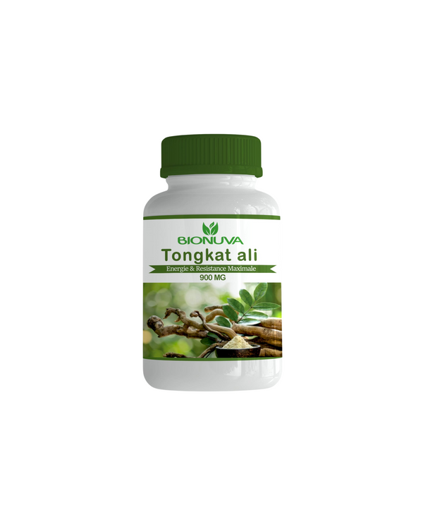 Flacon de Tongkat Ali 400mg – Bionuva, complément naturel pour hommes, libido et testostérone