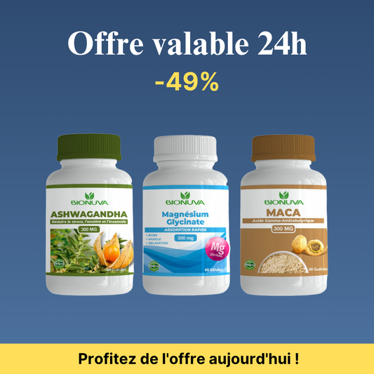 PACK BIONUVA ASHWAGANDHA + Maca + Magnésium Glycinate
