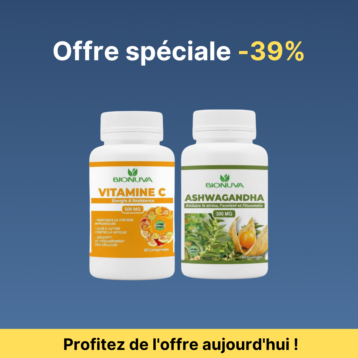 PACK Bionuva  Vitamine C+ Ashwagandha