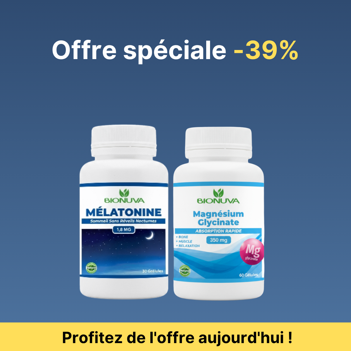 BIONUVA MÉLATONIN + MAGNÉSIUM GLYCINATE
