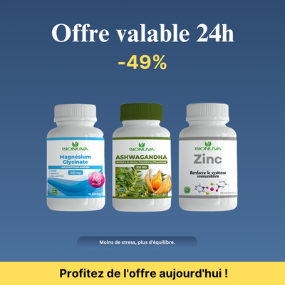 PACK BIONUVA ASHWAGANDHA + Magnésium Glycinate + Zinc
