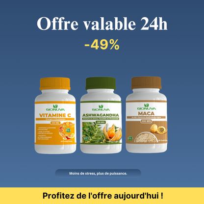 PACK Bionuva  Ashwagandha  + Maca + Vitamine C