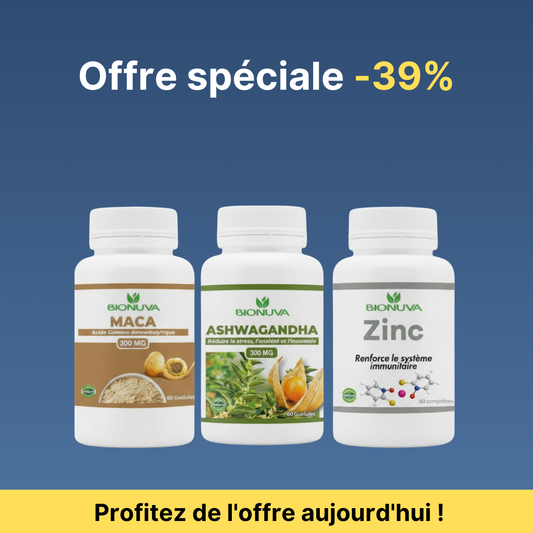 PACK BIONUVA Zinc + Ashwagandha + Maca