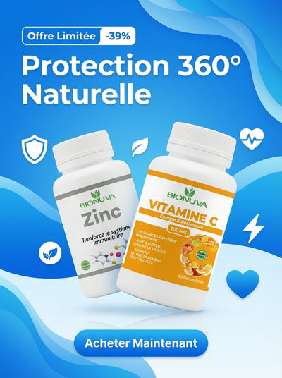 PACK BIONUVA VITAMINE C 60 COMPRIMÉS + ZINC 60 COMPRIMÉS